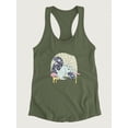thumbnail image 3 of Fairytale Critters Racerback Tank Women -Grace Popp Designs, Female XX-Large, 3 of 4