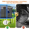 thumbnail image 3 of WOWLAND 14FT Trampoline for Adults and Kids 1400LBS Weight Capacity, Heavy Duty Outdoor Trampolines with Basketball Hoop and Enclosure Net, Wind Stakes for Backyard, Birthday Gift, 3 of 10