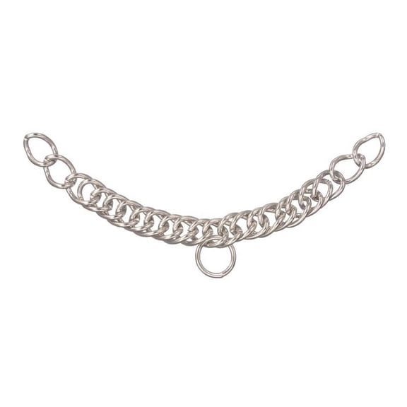 Challenger English 9-1/2" Long Stainless Steel Double Chain Horse Bit Curb 40399