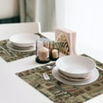 thumbnail image 5 of Retro Rustic Bears Deers Lodge Placemats Set of 4, Vintage Cabin Country Farmhouse Style Place Mats, Heat Resistant Non Slip Cotton Linen Dining Table Mats for Home Kitchen Party 18x12 Inch, 5 of 6
