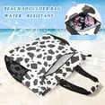 thumbnail image 4 of Cow Spots Beach Bag Travel Tote Bag Reusable Shopping Bag Gym Bag with Wet Pocket Waterproof, 4 of 7