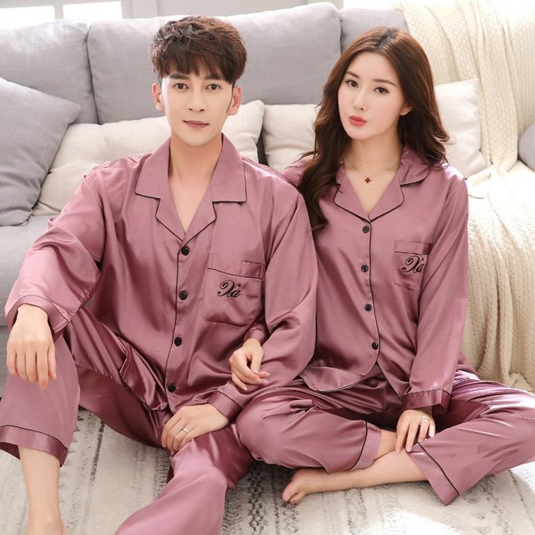 Pianpianzi Womens Sleepwear Chemise Long Pajamas Set for Women Womens  within Sleepwear Petite Women Ladies' Casual Spring Pure Color Long-sleeved