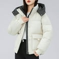 thumbnail image 6 of Hvyesh Womens Winter Puffer Jacket Warm Quilted Hooded Jackets Comfy Stand Collar Zip Up Padded Coat Thermal Outdoor Coat with Pockets, 6 of 6