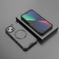 thumbnail image 5 of Strong Magnetic for iPhone 13 Case, Military Grade Drop Protection, Compatible with MagSafe, Shockproof Anti-Fingerprint Honeycomb Pattern Translucent Slim Phone Protective Cover,Black, 5 of 12