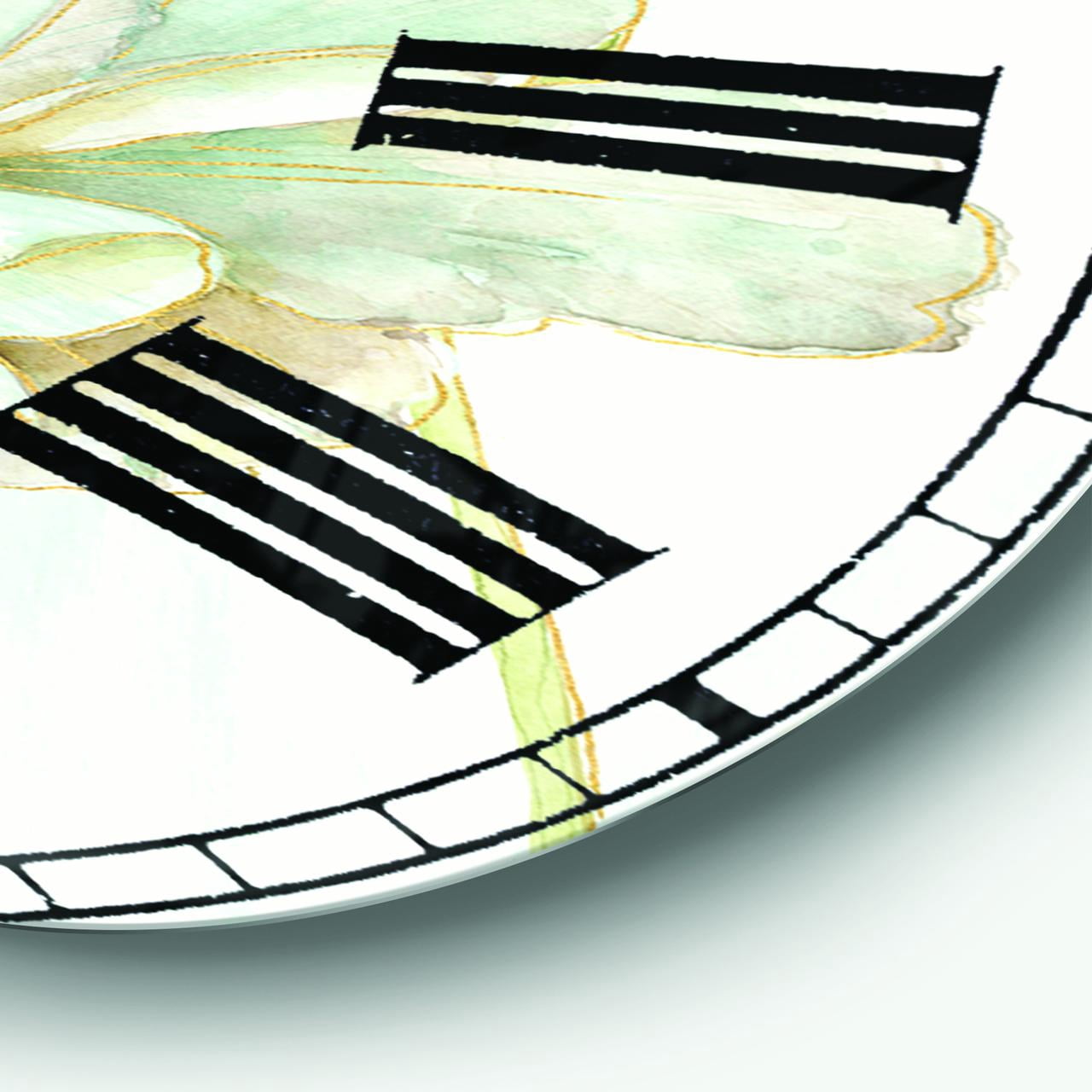 Designart Oversized Multicolor Analog Round Farmhouse Modern Wall Clocks, CLM31073-C23
