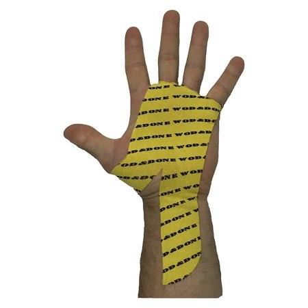 WOD&DONE Custom Hand Protection Athletic Grips for CrossFit Gymnastics (Yellow,