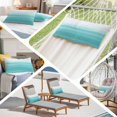 thumbnail image 5 of Aqua White Ombre King Size Pillow Cover, Pillowcase Protectors with Zipper, Breathable Decorative Throw Pillow Case Cover, Chic Modern Funny Abstract Striped Art Pillow Shams for Couch Sofa 20x36Inch, 5 of 8