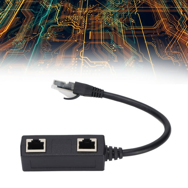 Divisor De Cable Ethernet, Adaptador Divisor Ethernet Multifuncional De Larga Vida útil Para Redes Para La Oficina Y El Hogar