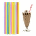 thumbnail image 4 of 48 Pc Milkshake Straws BPA Free Jumbo Smoothie Drinking Party Neon Large Wide, 4 of 4