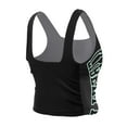 thumbnail image 2 of Women's New Era Black/Gray New York Liberty Reversible Cropped Sport Classics Tank Top, 2 of 4
