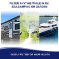 thumbnail image 4 of PAUULIN RV Camper Inline Water Filter with Flexible Hose Protector, 2 Packs Marine Garden Camping Water Hose KDF Filter, 4 of 5