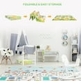 thumbnail image 3 of Baby Playmat, 79" x 71" Double Side Reversible Foldable Play Mat Waterproof Foam Floor Crawling Mat, 3 of 7