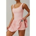 thumbnail image 4 of Vestido de Tenis de para Mujer, Cuello Cuadrado, Sin Mangas, para Entrenamiento, Golf, Deportivo, Pantalones Cortos Integrados con Bolsillos Rosa XL, 4 of 10