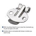 thumbnail image 5 of Uxcell 24.5mm x 14mm Stainless Steel Blank Shoe Clips for DIY Crafts Silver Tone 10 Pack, 5 of 6