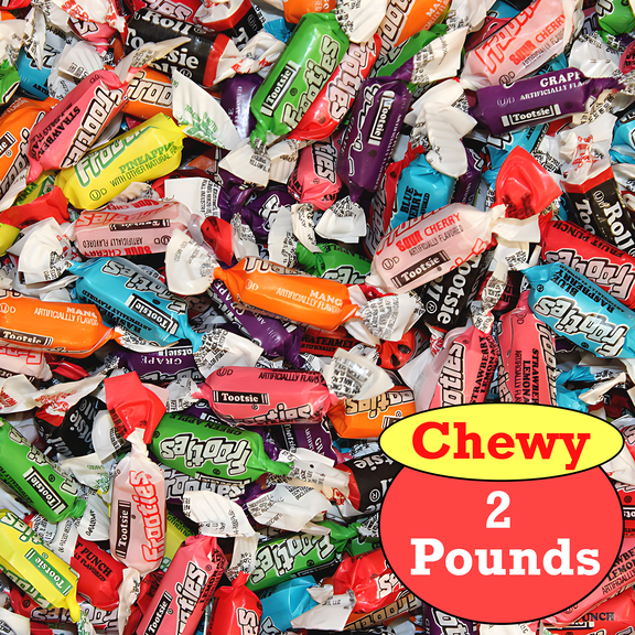 Tootsie Frooties Assorted Candy Mix | (10 Flavors) - 2 Pounds  | Tootsie Roll Taffies, Ultimate Fruity Variety Pack, Gluten Free, Peanut Free & Kosher Holiday Fruit Chews