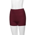 thumbnail image 5 of A2Y Women's Basic Solid Premium Cotton High Rise Bike Shorts Dark Burgundy M, 5 of 6