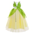 thumbnail image 1 of Girls Tiana Princess Dress Sleeveless Fancy Halloween Outfit for 3-10Y, 1 of 8