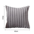 thumbnail image 3 of CSChome Cushion Cover Stripe Cushion Cover: Decorative Faux Rabbit Fur Plush Throw Pillow Cover, 3 of 7