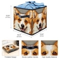 thumbnail image 3 of Pixel Dog Foldable Toy Box Cube Organizer with Handle, 10.8"x10.5"x10.6", Large Capacity Toy Storage Bin, 3 of 6