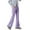 Purple, variant on Girls' Cotton Flare Sweatpants Casual Active Pants Elastic Waist Soft Comfortable Trousers with Pockets (5-15 Years)