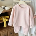 thumbnail image 4 of Cethrio Girls' Pajama Sets Long Sleeve, Comfy Fall Winter 2 Piece Girls' Sleepwear Pink Size 6, 4 of 5