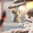 thumbnail image 2 of Christmas Ornaments Creative Acrylic Flat Pendant Christmas Tree Backpack Pendant Pendant Hangs Clearance! 1*Little Mouse Pendant, 2 of 5