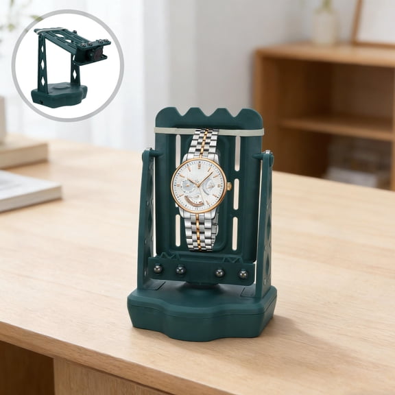 OUNONA Compact Black Automatic Watch Winder for Mechanical Watches Silent Single Watch Holder