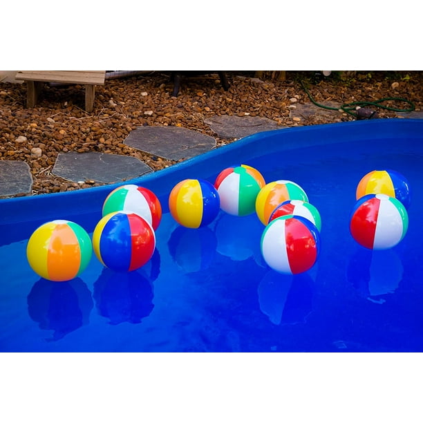 Ballons de plage en vrac HTOOQ (lot de 12) 16 pouces gonflable arc