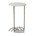 thumbnail image 1 of Table d'Appoint en Fer avec Dessus en Marbre Blanc, 1 of 7