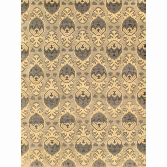 Pasargad Home Ikat Collection Hand-Knotted Lamb's Wool Area Rug- 8' 11" X 12' 0"