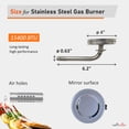 thumbnail image 2 of Quemador de gas BISONCOOK MB20051311 para ahumador a propano de 30", 2 of 7