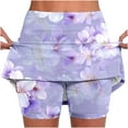 thumbnail image 2 of Jacenvly New Sport Skirts Women Leisure Women's Color Mid-Waist Skirt Pants Sports Shorts Bottoming Skirt Pants Breathable Summer Skorts Outfits for Women Purple, 2 of 6