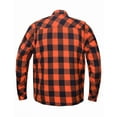 thumbnail image 2 of Unik International Mens Black and Orange Flannel Shirt, 2 of 2