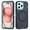 Darkblue+Cyan, variant on Designed for iPhone 17 Pro Max Case, 3-in-1 Ultra Slim Protective Cover with Silicone+EVA+PC, Durable Shockproof Lightweight Magnetic Full Body Protection for iPhone 17 Pro Max, Black