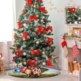 thumbnail image 4 of FMSHPON Elephant Xmas Christmas Tree Skirt Stand Mat for Holiday Party Decoration Indoor Outdoor 36 inches, 4 of 6