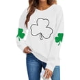thumbnail image 2 of Suéteres de Manga Larga de Mujer con Cuello Redondo Impreso Suelto Casual para la Fiesta Del Día de San Patricio Y el Uso Diario, 2 of 6