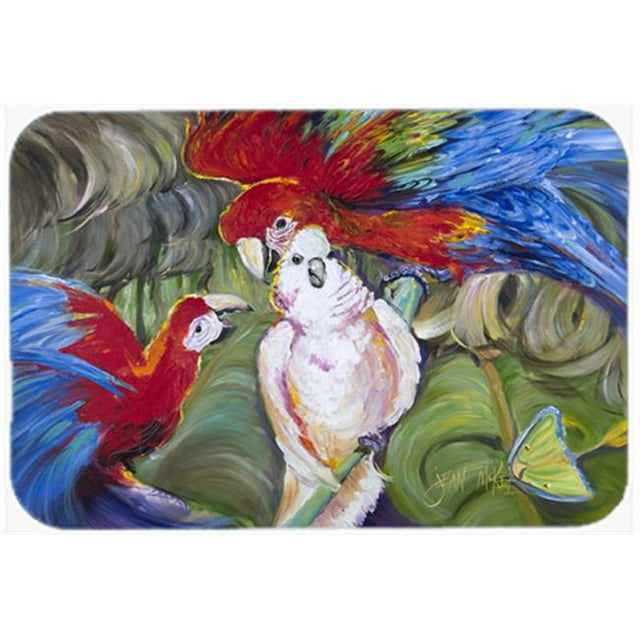 Carolines Treasures JMK1018JCMT Ménage-à-Trois Perroquets Cuisine & Tapis de Bain&44; 24 x 36 Po.