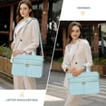 thumbnail image 7 of MOSISO Laptop Bag Briefcase for Women&Men Square Quilted Computer Messenger Bag Office Travel Business with 3 Pockets&Strap, 7 of 7
