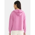 thumbnail image 3 of Time and Tru Women's Split Neck Hoodie, Sizes XS-XXXL, 3 of 5