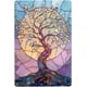 thumbnail image 1 of Letreros metálicos de hojalata con diseño de Árbol de la Vida Celestial, color azul claro y rosa, 8 x 12 pulgadas, 1 of 8