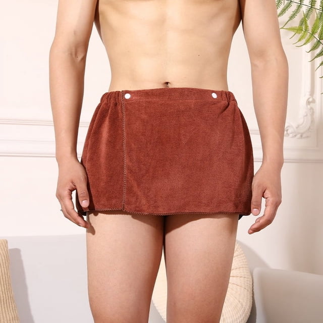 Toalla de baño para hombre, toalla de playa, usable, suave, absorbente, antideslumbrante, falda de baño para hombre de fibra ultrafina, falda corta