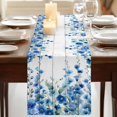 thumbnail image 3 of Table Runners 90 Inches Long Dress Scarves, Spring Blue Floral Farmhouse Coffee/Dining/Kitchen Table Runner for Living Room, Farmhouse Weeping Floral Leaves Wood 13x90 Inch, 3 of 9