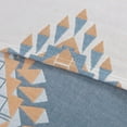 thumbnail image 6 of Chezmoi Collection 100% Cotton King Size Throw Blanket for Bed Sofa Couch, Boho Geometric Jacquard Woven Lightweight 4-Layer Reversible Cotton Thin Blanket, Multi-Color Natural Orange Blue 106x94, 6 of 10