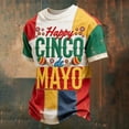 thumbnail image 5 of CONZONE Cinco De Mayo Mens T-Shirts Short Sleeve T Shirts for Men Crew Neck Let's Fiesta Graphic Mexican May 5Th Tee Tops, 5 of 5