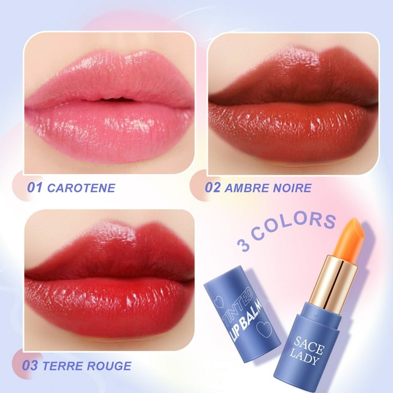 SACE LADY Tinted Lip Balm Set, Moisturizing Color-Changing