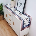 thumbnail image 4 of Chemin de Table en Coton et Lin pour la Fête de l'Indépendance du 4 Juillet, Écharpes de Commode, Thème Drapeau Américain USA Étoiles Rouges Rayures pour Table à Manger, Décoration de Cuisine de Ferme de Vacances-13x36 Pouces, 4 of 8