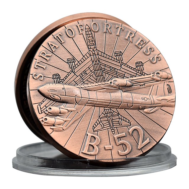Moneda conmemorativa B-52 Stratofortress, bronce envejecido, hierro