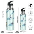 thumbnail image 2 of Yayeee 20oz Insulated Water Bottle Double Wall Stainless Steel with Flip Straw Lid, Ice Hockey, 2 of 7