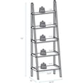 thumbnail image 3 of LEHOME 100% Solid Wood 5-Shelf Ladder Bookcase, Standard, 72"H, Warm Brown, 3 of 11