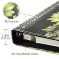 thumbnail image 3 of FORMRS 3 Ring Photo Album 4"x6" Self Adhesive Large Capacity PU Leather Cover, Green Flowers, 3 of 8